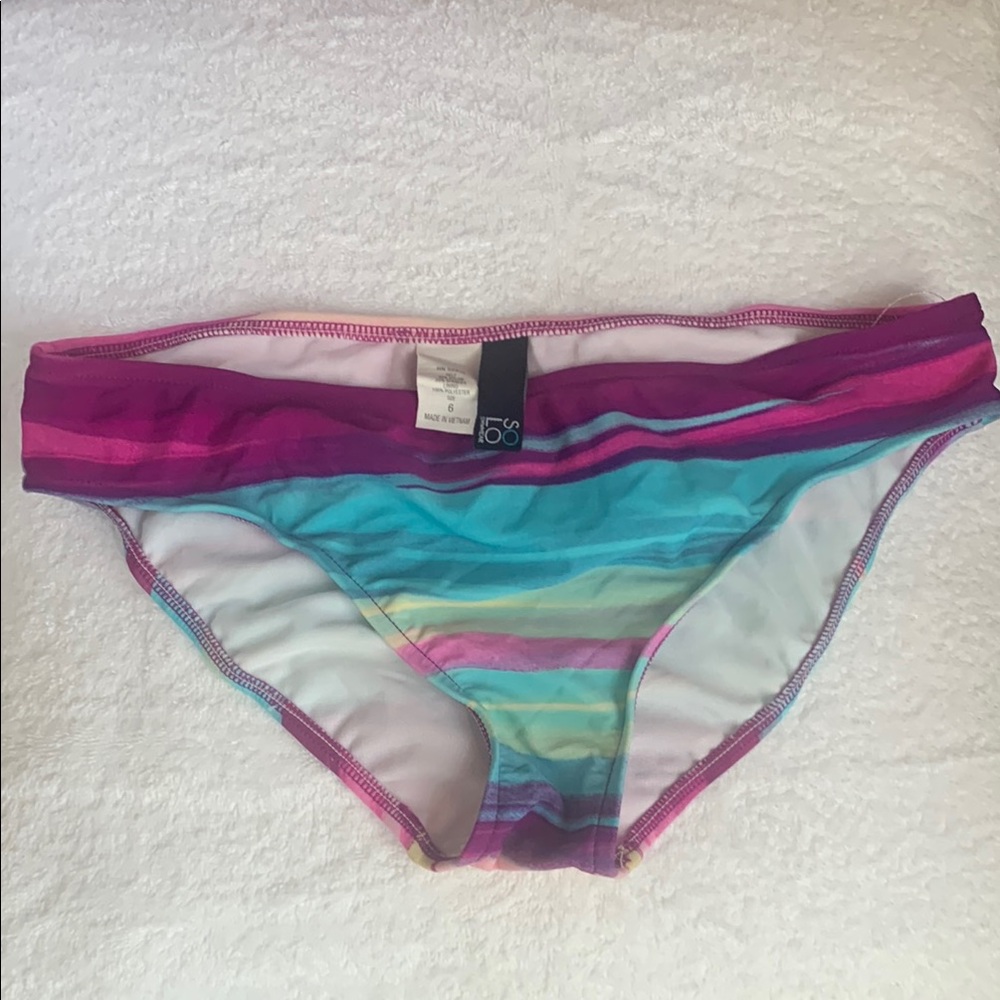 NWOT Multicolor Striped Bikini Set - Picture 9 of 10